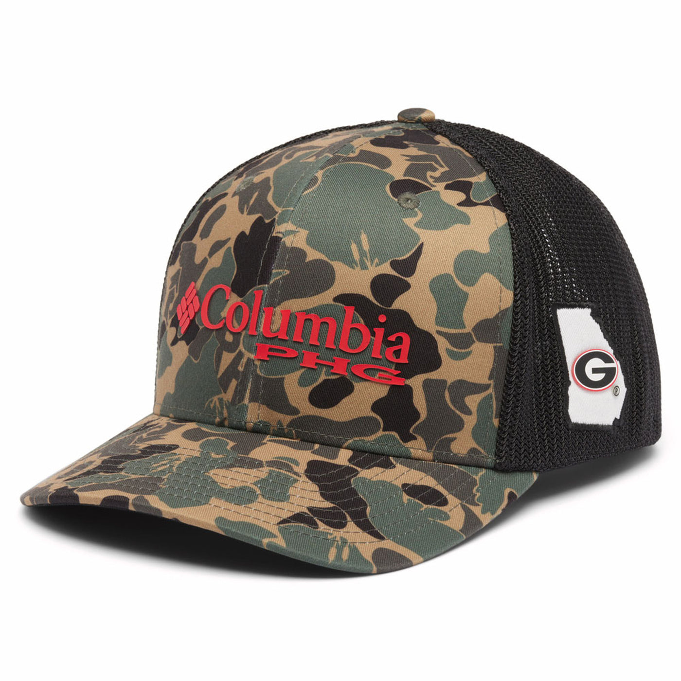 UGA COLLEGIATE PHG CAMO MESH BALL CAP