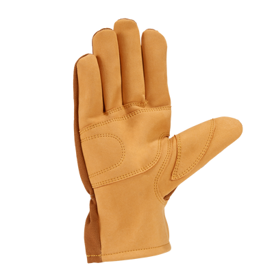 DUCK/SYNTHETIC LEATHER OPEN CUFF GLOVE