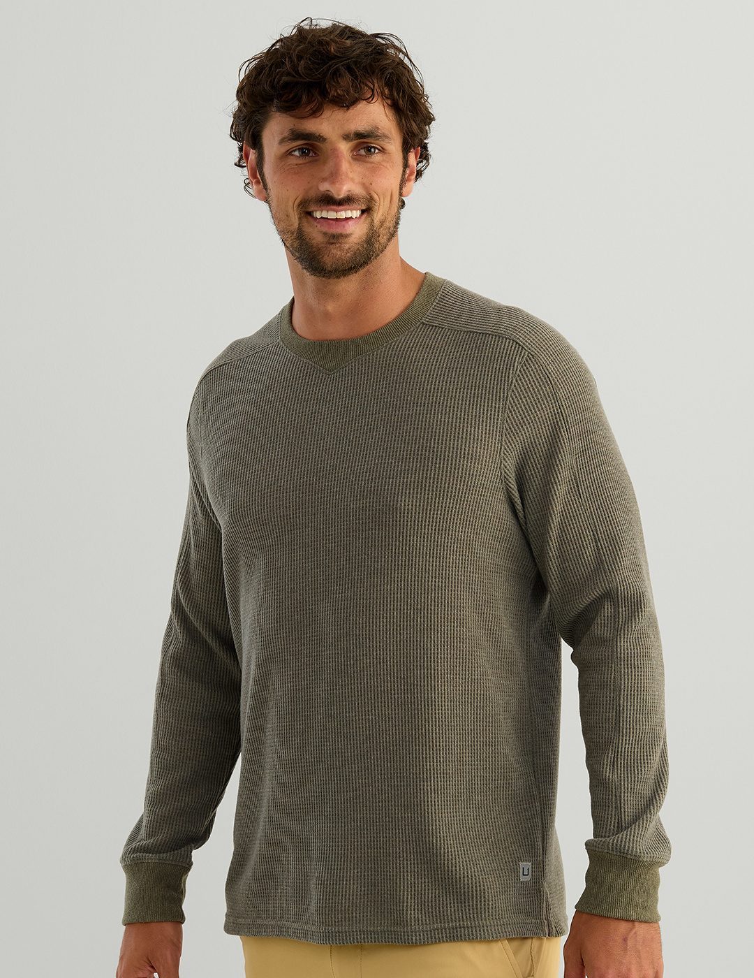 WAFFLE LONG SLEEVE CREW