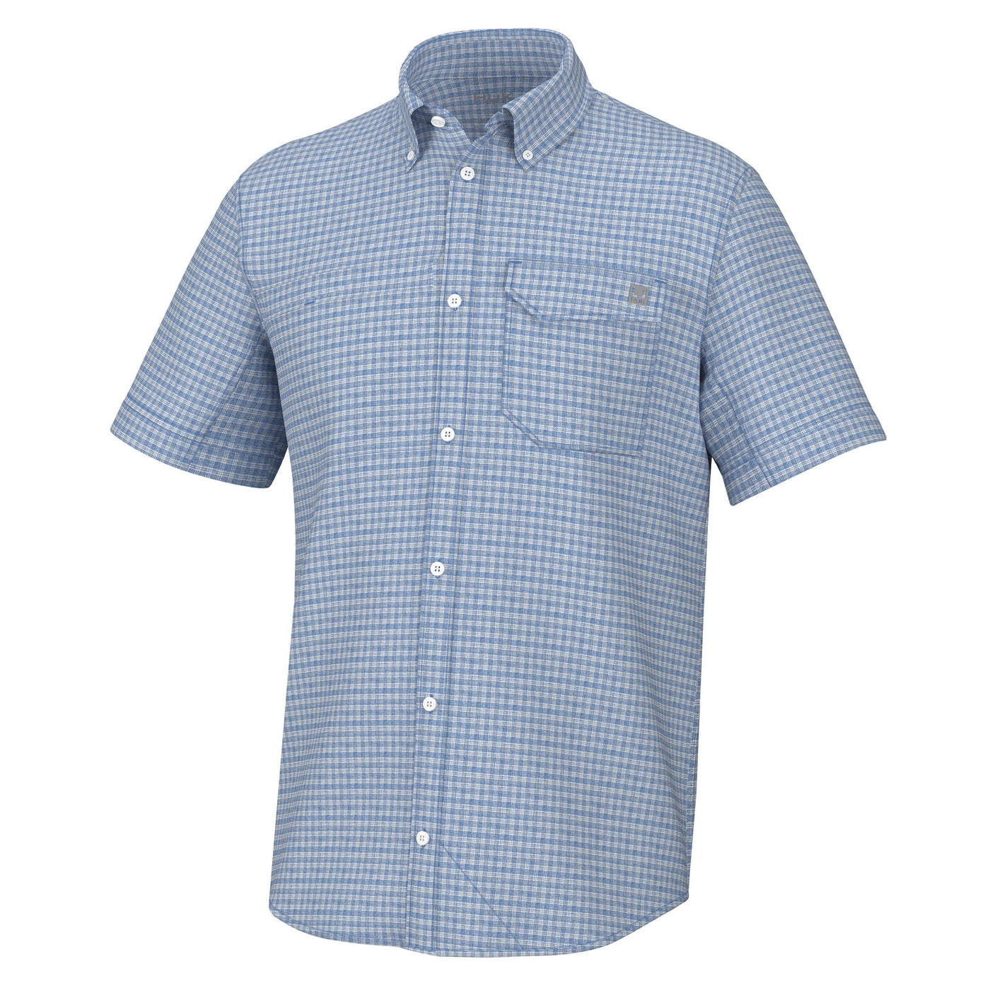 HUK TIDE POINT BUTTON-DOWN SHORT SLEEVE SHIRT