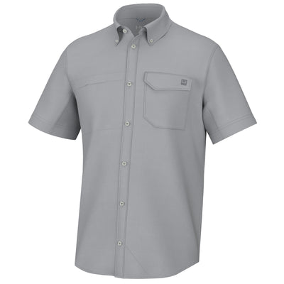 HUK TIDE POINT BUTTON-DOWN SHORT SLEEVE SHIRT