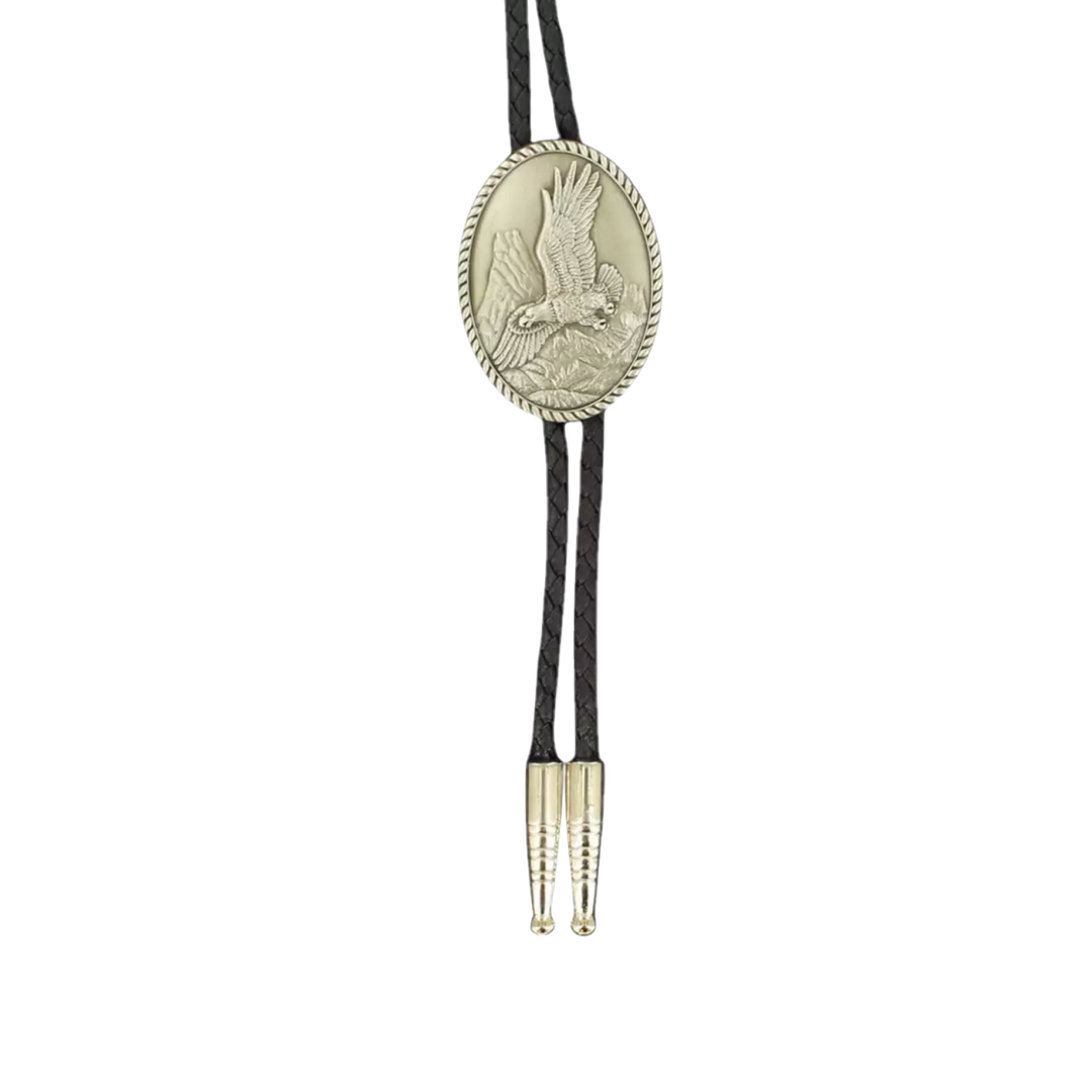 BOLO TIE PEWTER EAGLE