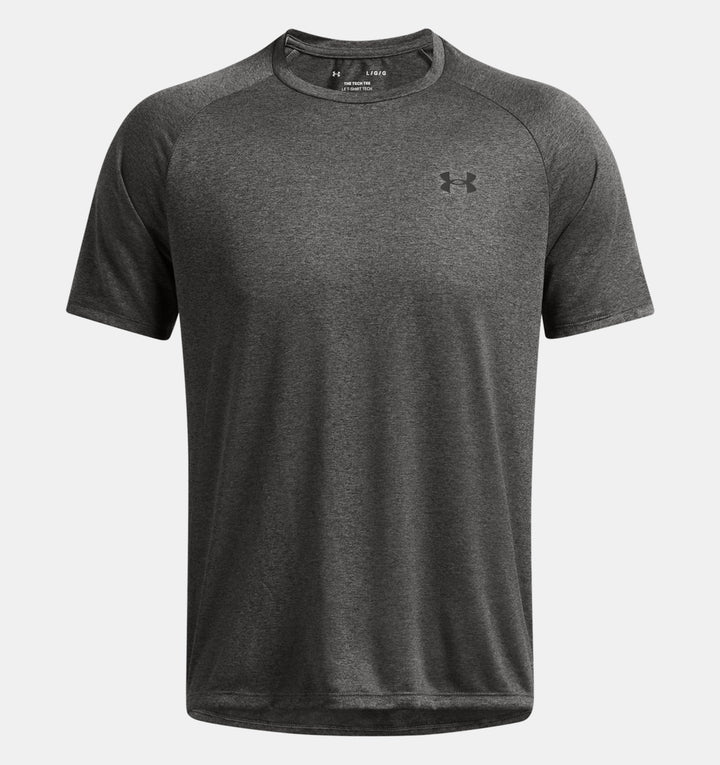 UA TECH TEE SS CARBON HEATHER