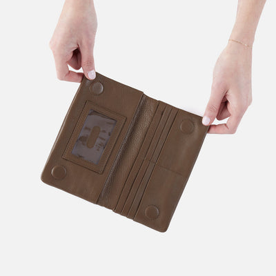 LUMEN CONTINENTAL WALLET DARK ELM