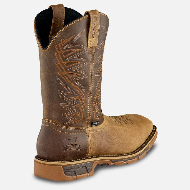 MARSHALL:  11-IN WATERPROOF LEATHER SOFT TOE PULL-ON BOOT