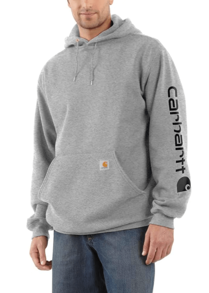 LOOSE FIT MIDWEIGHT LOGO SLEEVE GRAPHIC HOODIE