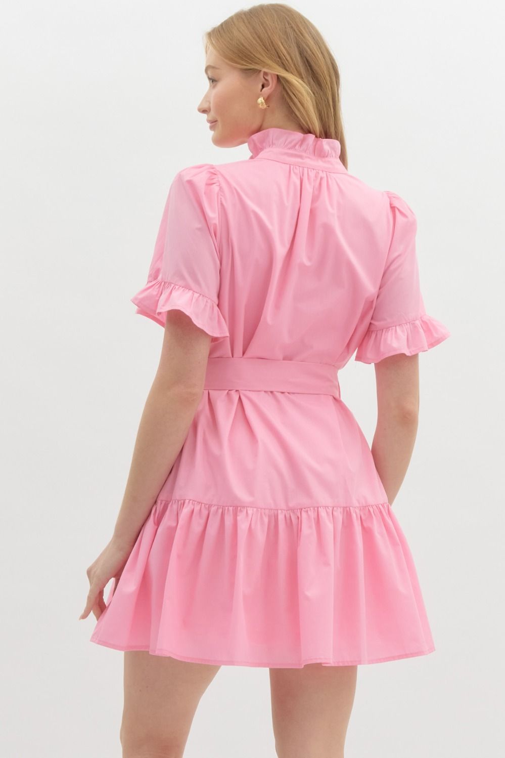 PINK RUFFLE DRESS