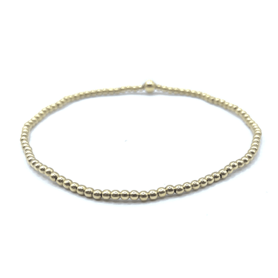 2MM GOLD FILLED WATERPROOF KARMA BRACELET W/ 1 4MM