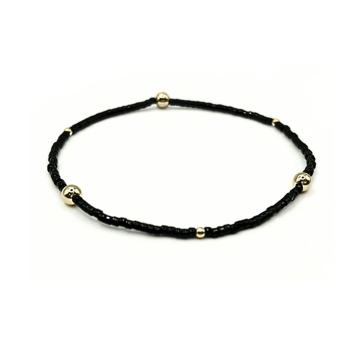 GAME DAY GOLD-FILLED &amp; SEED BEAD WATERPROOF BRACELET