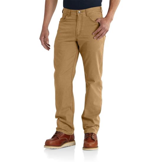 MEN'S 5-POCKET PANT- RELAXED FIT- RUGGED FLEX- CANVAS