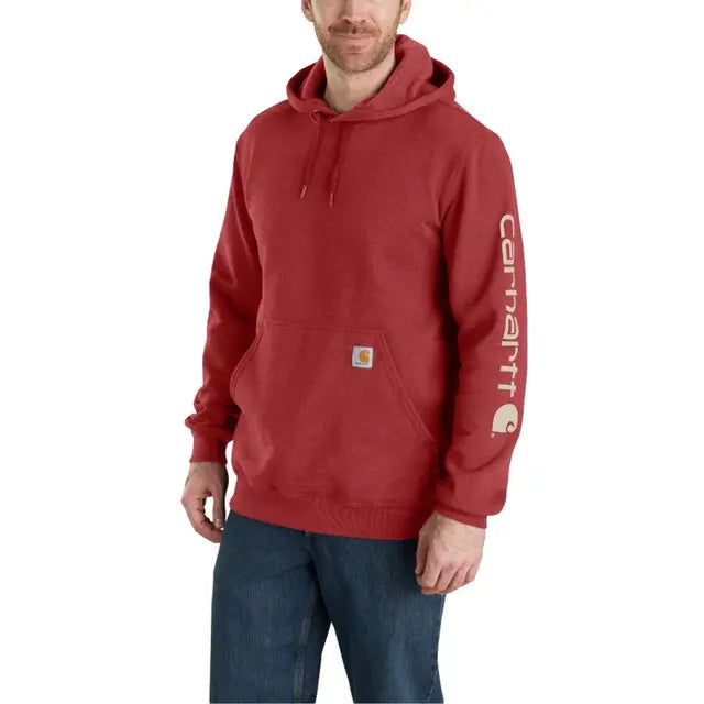 LOOSE FIT MIDWEIGHT LOGO SLEEVE GRAPHIC HOODIE