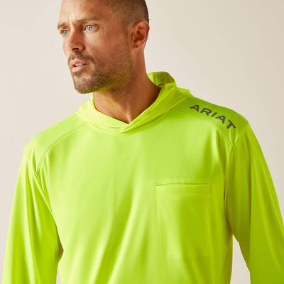 REBAR SUNBLOCKER HOODED TEE - SAFETY YELLOW