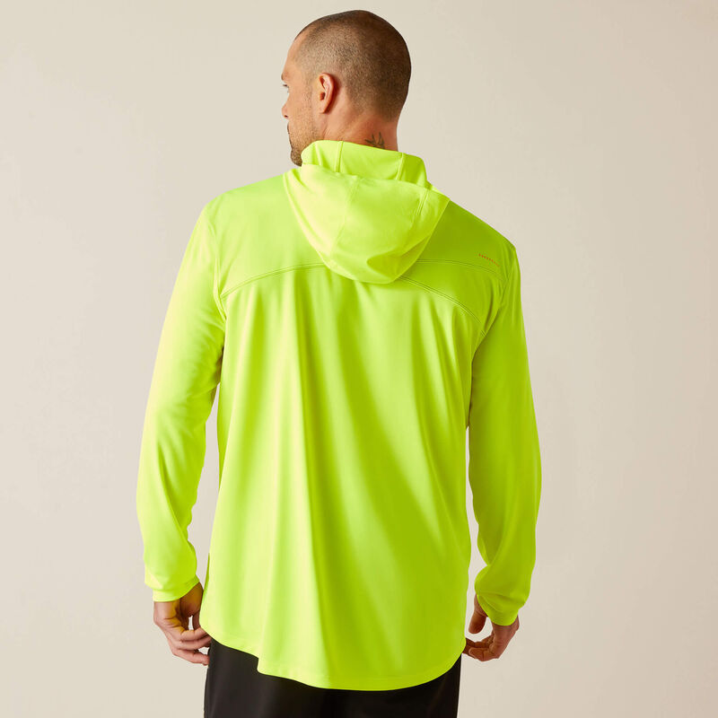 REBAR SUNBLOCKER HOODED TEE - SAFETY YELLOW