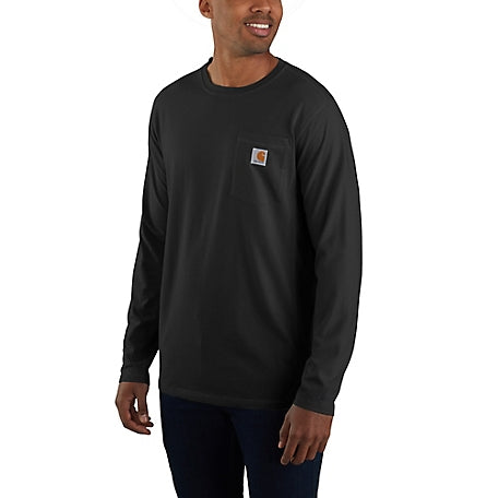 FORCE LS POCKET TEE - BLACK