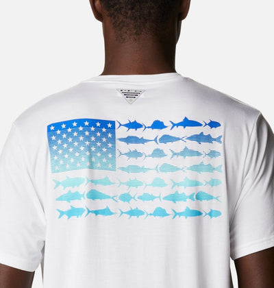 PFG FISH FLAG WHITE BLUE MACAW