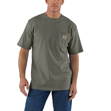 k87 LOOSE FIT POCKET TEE- DUSTY OLIVE