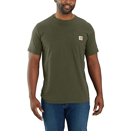 FORCE RELAXED FIT POCKET TEE - BASIL HEATHER