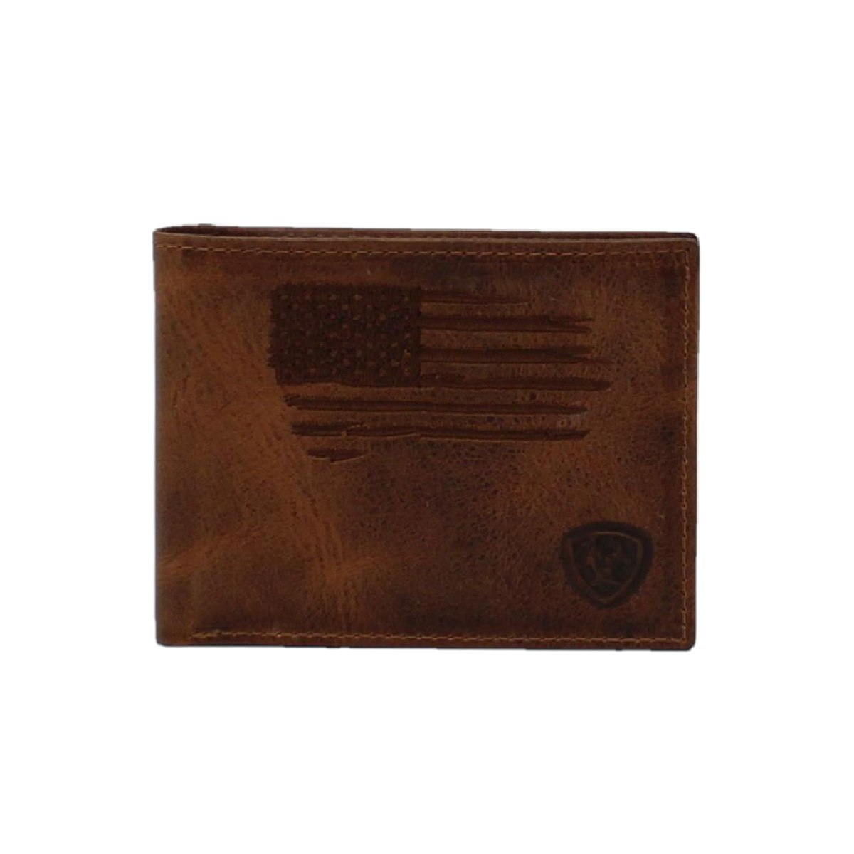 ARIAT BROWN BIFOLD USA FLAG