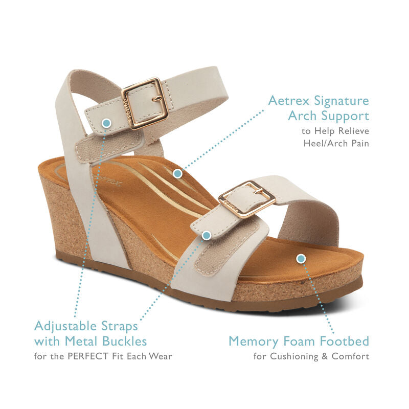 LEXA QUARTER STRAP WEDGE - BRONZE