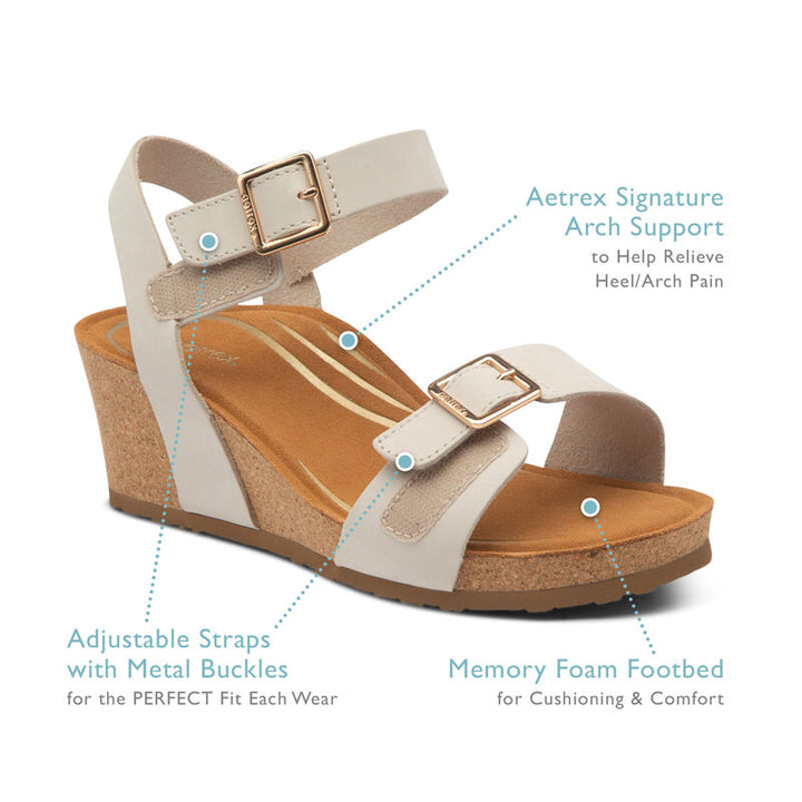 LEXA QUARTER STRAP WEDGE - BRONZE