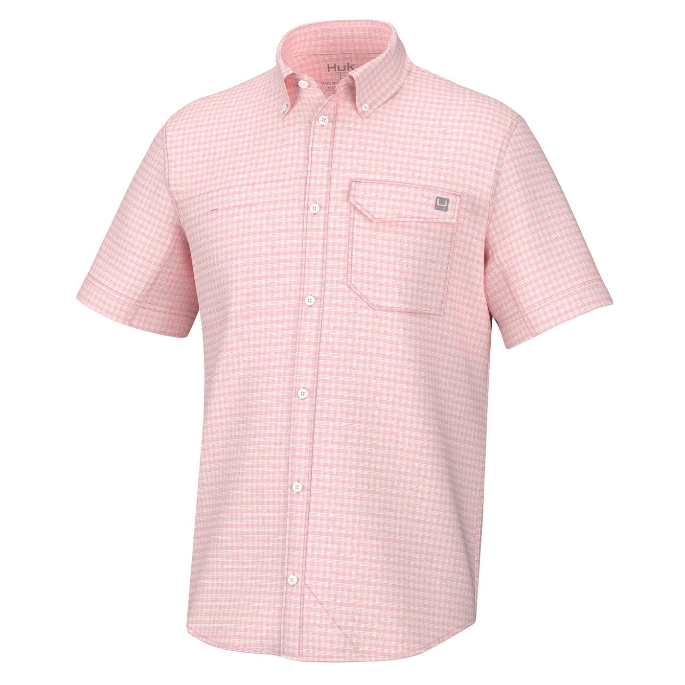 HUK TIDE POINT BUTTON-DOWN SHORT SLEEVE SHIRT