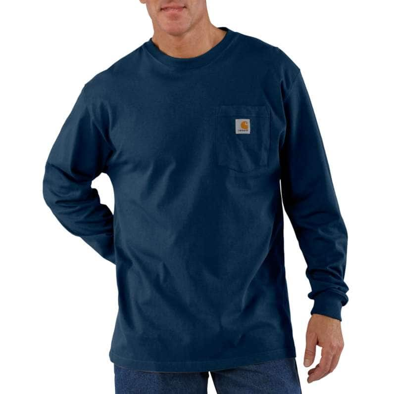 WORKWEAR POCKET TALL LS - NAVY