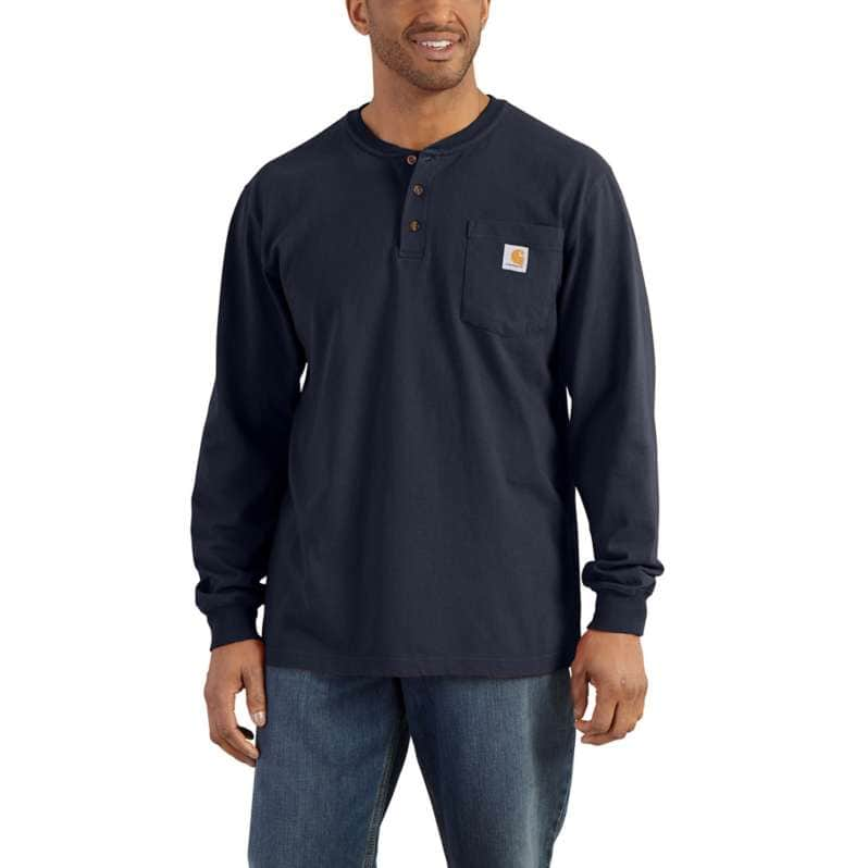 WORKWEAR HENLEY LS - NAVY