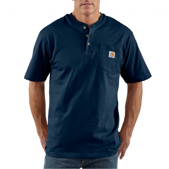 CARHARTT K84 HENLEY SS - NAVY