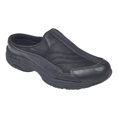 TRAVELTIME LEATHER CLOG - BLACK