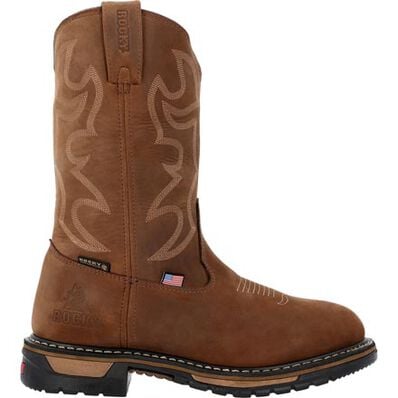 ROCKY ORIGINAL RIDE USA STEEL TOE WESTERN BOOT