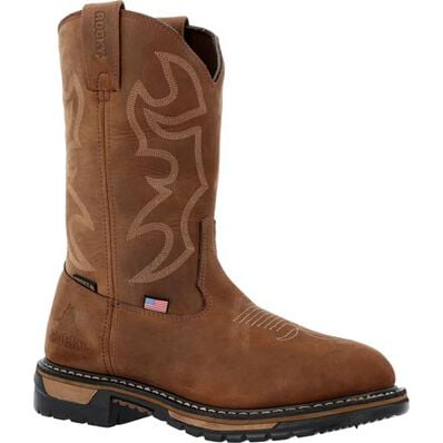 ROCKY ORIGINAL RIDE USA STEEL TOE WESTERN BOOT