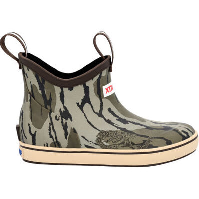 KIDS' MOSSY OAK BOTTOMLAND ANKLE DECK BOOT