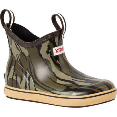 KIDS' MOSSY OAK BOTTOMLAND ANKLE DECK BOOT