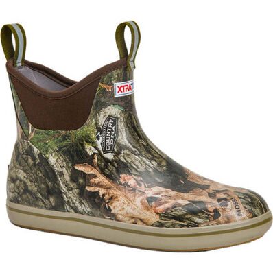 MEN'S 6 IN ANKLE DECK BOOT MOSSY OAK