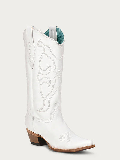 Z5046 WOMEN'S ALL WHITE WESTERN BOOT