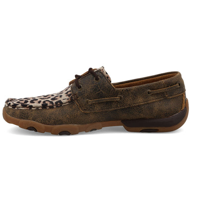 WOMEN'S BOAT SHOE DRIVING MOC LEOPARD