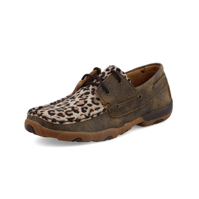 WOMEN'S BOAT SHOE DRIVING MOC LEOPARD