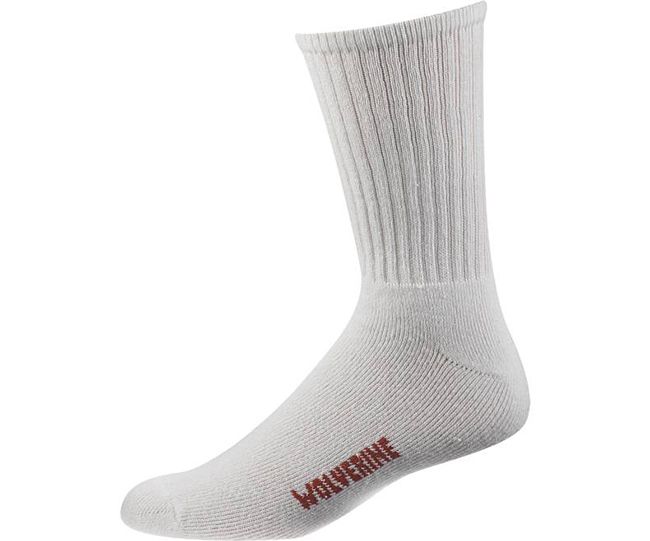 WOLVERINE MULTI PACK COTTON CREW SOCKS - WHITE